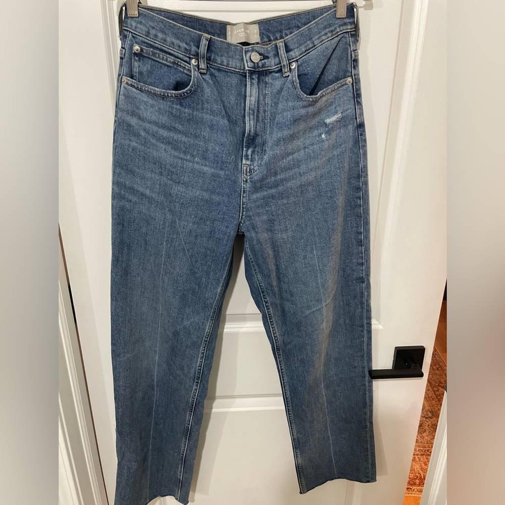 EVERLANE The Way-High® Jean, size 30 long, color: distressed